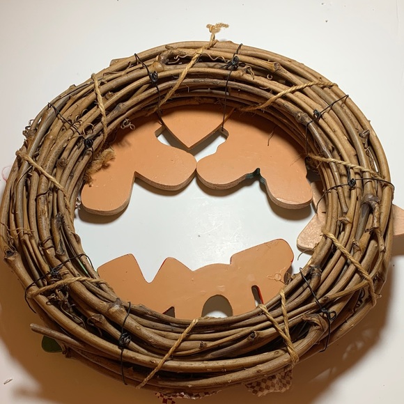 Semi-Handmade Gingerbread Christmas Wreath- with JOY Letters - Picture 2 of 5